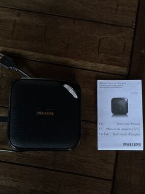 Philips Black Portable Wireless Speaker with Chrome Accent